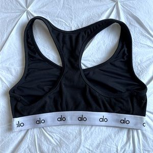 Alo yoga Black  icon ribbed bra